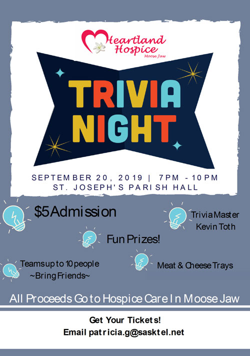 Trivia Night Fundraiser for Heartland Hospice Moose Jaw
