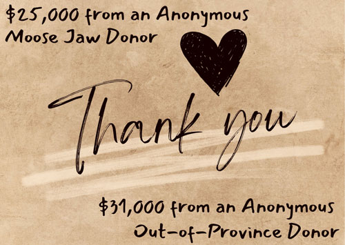 Thank You Anonymous Donors 